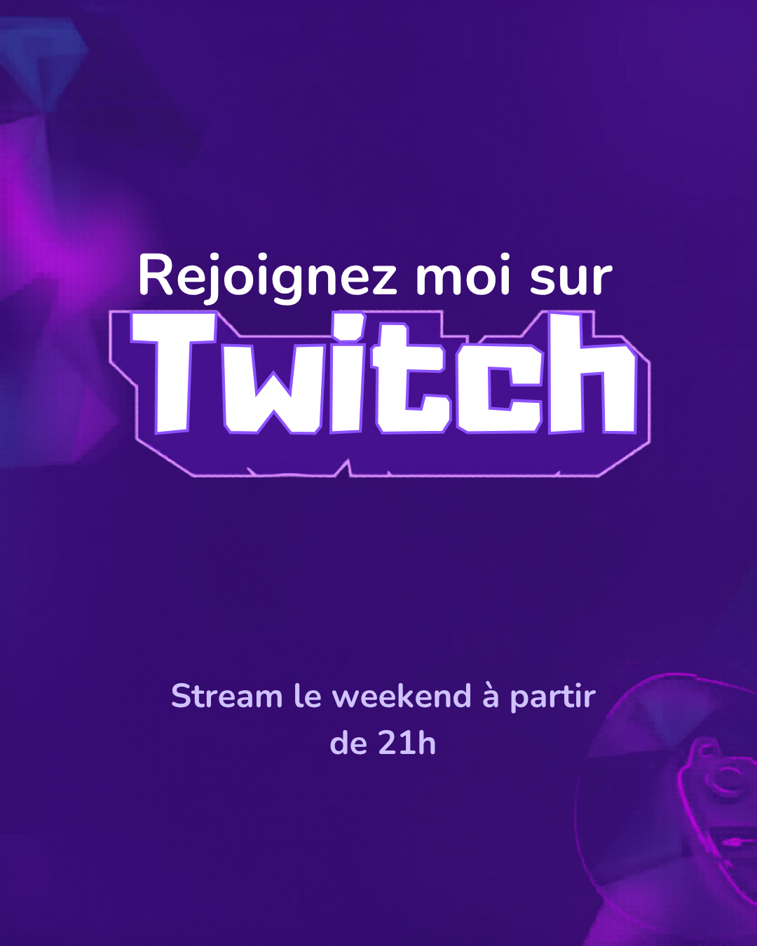 Bannière suivez nous sur twitch
