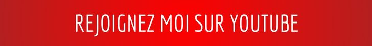 Bannière rouge rejoignez moi sur youtube
