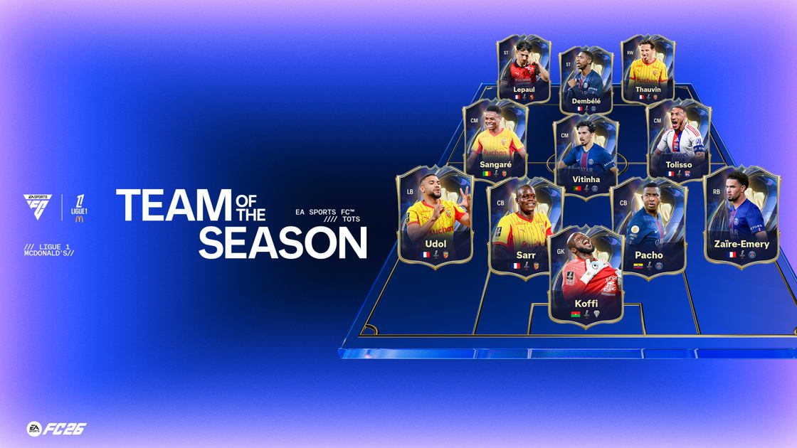 EA SPORTS FC™ : Découvrez l'Équipe de la Saison (TOTS) Ligue 1 McDonald's