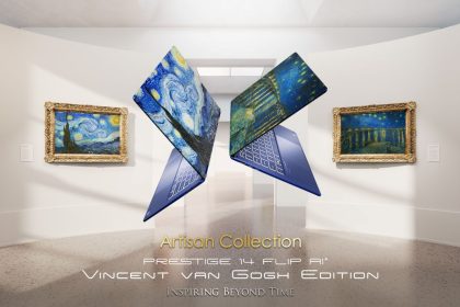MSI Prestige 14 Flip AI+ Vincent Van Gogh Edition : le PC portable IA qui transforme le bureau en galerie d'art